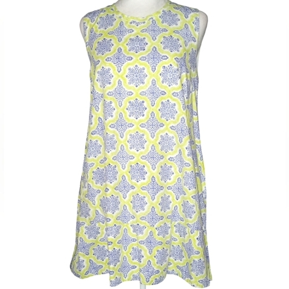 Roberta Roller Rabbit Sleeveless Lined Bright Floral Vacation Resort Dress Small
